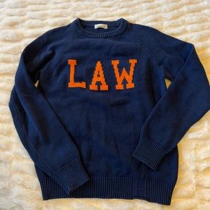 Hillflint Navy/Orange Law Heritage Cotton Sweater (UVA/Auburn/Syracuse/Florida)